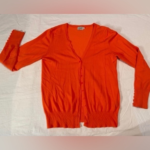 🎉Cielo Orange Cardigan - Size Medium. Beautiful color!! - Picture 6 of 9